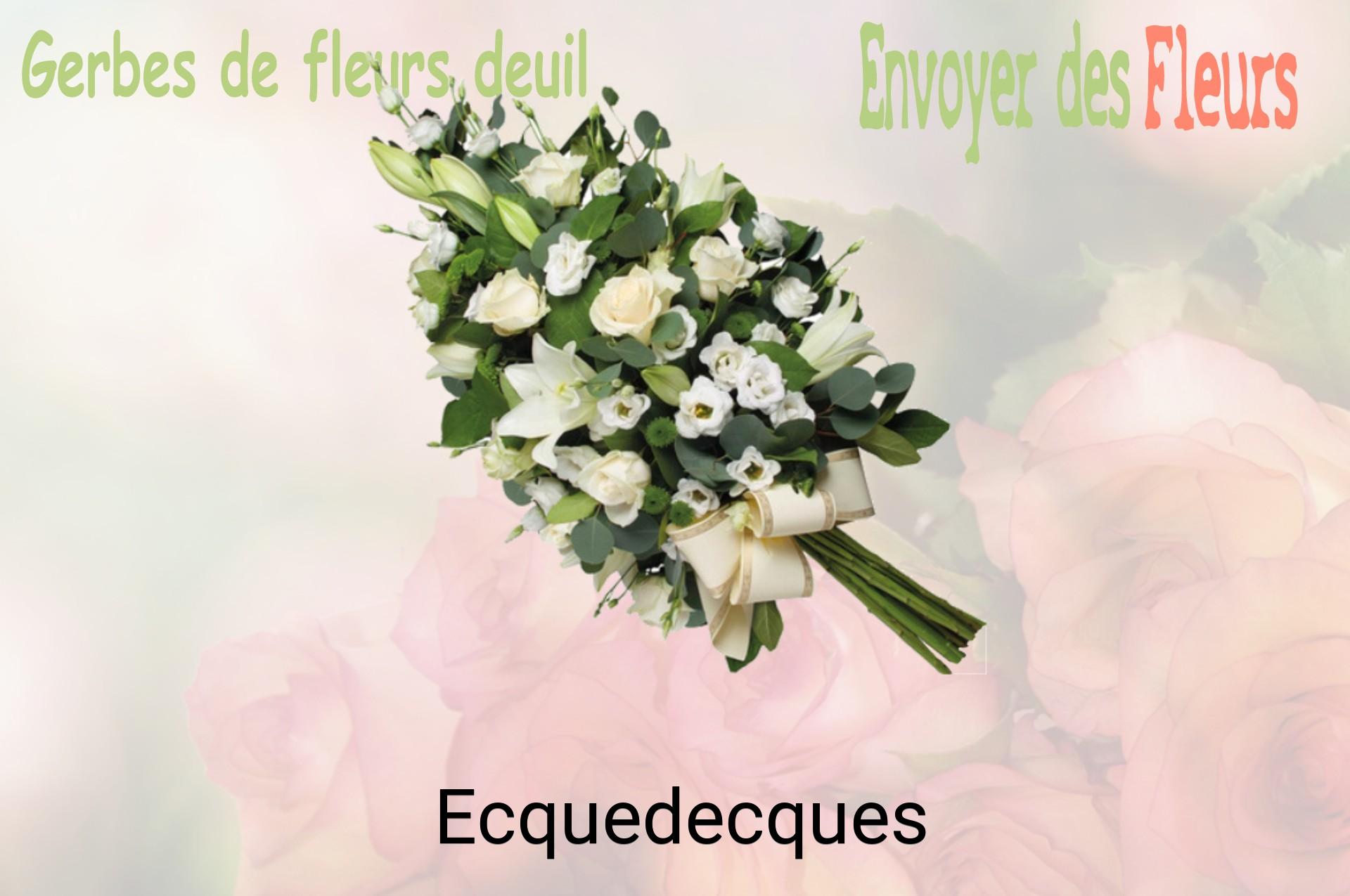Gerbe de fleurs de deuil livrée à Ecquedecques
